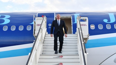 İlham Əliyev İtaliyaya GETDİ - FOTO