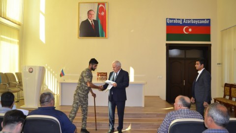 Füzulidə şəhid ailələri və qazilər işlə təmin olunub