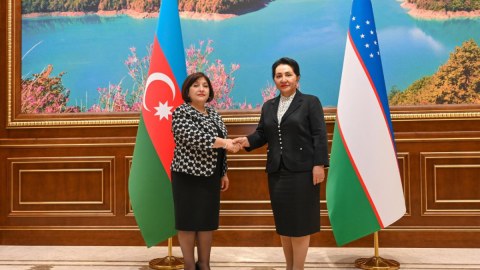 Sahibə Qafarova özbək həmkarı ilə GÖRÜŞDÜ 