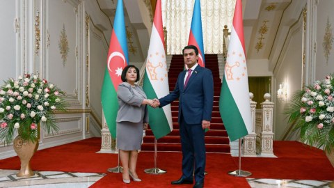 Sahibə Qafarova tacikistanlı həmkarı ilə görüşdü