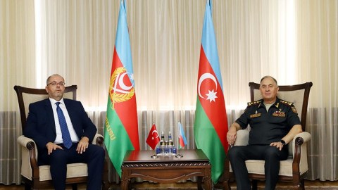 Kərim Vəliyev Türkiyə Milli Müdafiə Universitetinin rektoru ilə görüşüb