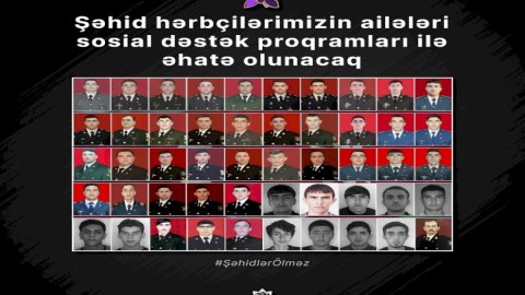 Prezident şəhidlərlə bağlı nazirliyə tapşırıq verib