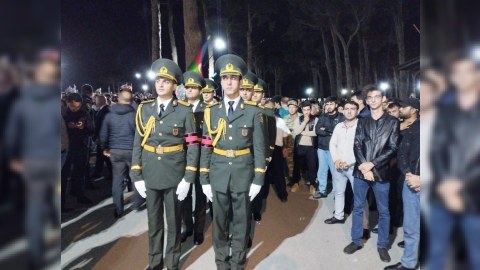 Şəhid leytenant II Fəxri Xiyabanda dəfn olundu