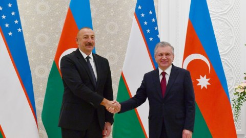 İlham Əliyev Şavkat Mirziyoyevlə görüşüb - YENİLƏNİB