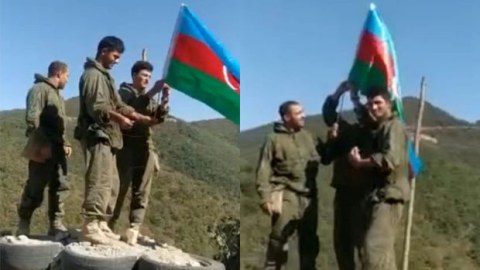 Daha bir yüksəklikdə bayrağımız qaldırıldı - VİDEO