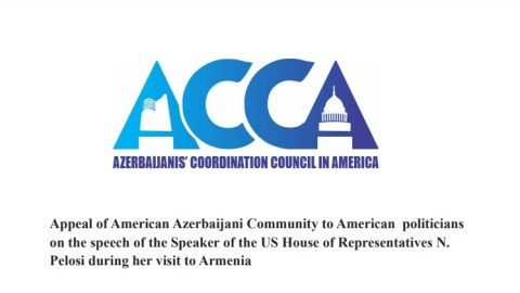 Azərbaycan icmasından Pelosi ilə bağlı Konqresə MÜRACİƏT