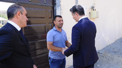 Vətən müharibəsinin ilk mülki şəhidinin ailəsi ziyarət olundu