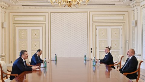 İlham Əliyev Türkiyənin səhiyyə nazirini qəbul edib