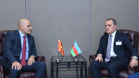 Ceyhun Bayramov Şimali Makedoniya Baş naziri ilə görüşüb