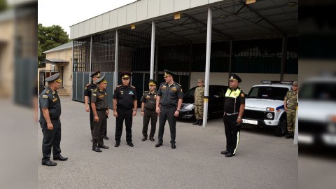 Qazaxıstanlı nümayəndələr Hərbi Polis İdarəsində olublar