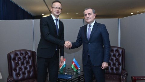 Ceyhun Bayramov macarıstanlı həmkarı ilə görüşüb