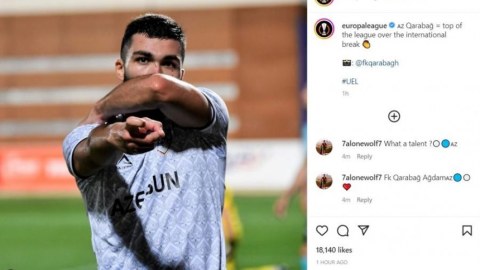 UEFA Musa Qurbanlının fotosunu paylaşdı