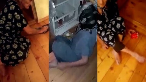 90 yaşlı qadına oğlu və gəlini işgəncə verib VİDEOya çəkdi