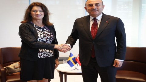 Çavuşoğlu isveçli həmkarı ilə görüşüb