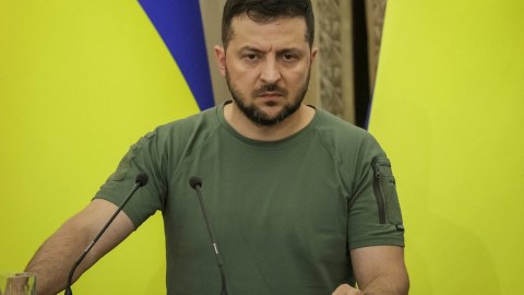 Zelenski Alen Delona müsahibə verib