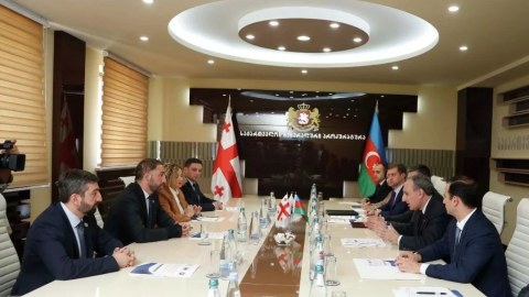 Kamran Əliyev gürcü həmkarı ilə görüşdü 