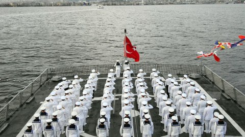 Türkiyə Hərbi Dəniz Donanmasında Anım Günü keçirilib - FOTO