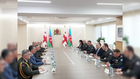 Kərim Vəliyev Gürcüstanın müdafiə naziri ilə görüşdü - FOTO