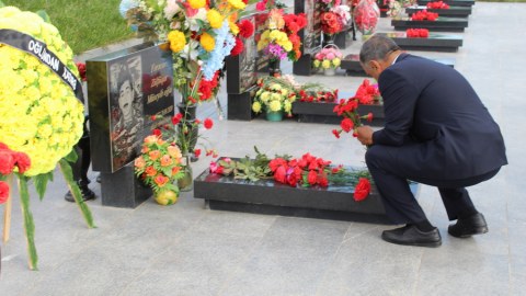 Xocavənddə Vətən müharibəsi şəhidinin anım günü keçirilib - FOTO