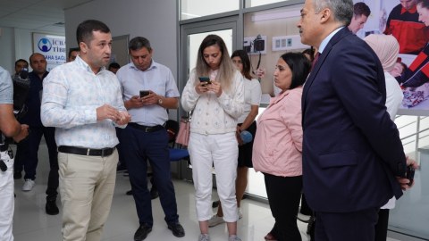 Jurnalistlər Quba xəstəxanasında - FOTO