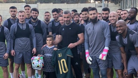 Qurban Qurbanov şəhid övladının arzusunu yerinə yetirdi - FOTO