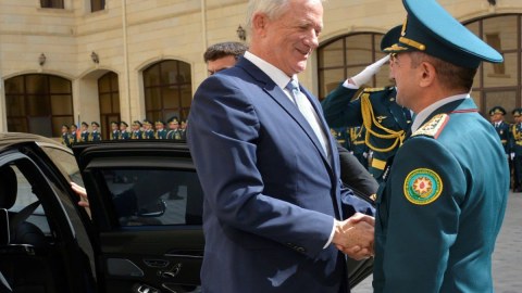 DSX rəisi İsrailin müdafiə nazirini qəbul edib - FOTO
