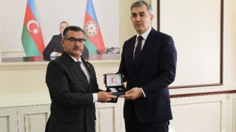 Novruz Aslanov Vüsal Hüseynovla görüşüb - FOTOLAR