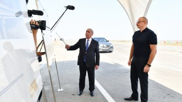 Prezident Bərdə-Ağdam yolunda görülən işlərlə tanış oldu - FOTO