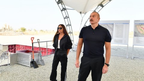 Prezident birinci xanımla Ağdama GETDİ