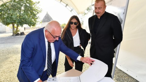 Prezident və xanımı Pənahəli xanın sarayında - FOTOLAR