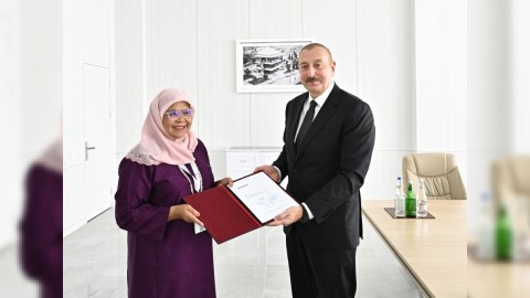 İlham Əliyev Ağdamda qəbul keçirdi - FOTO