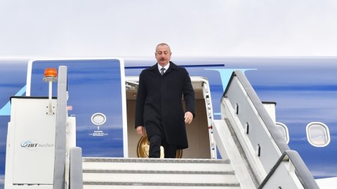 İlham Əliyev Rusiyaya GETDİ - FOTO