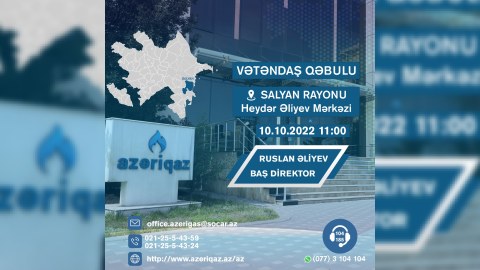 “Azəriqaz” rəhbəri vətəndaşlarla görüşəcək