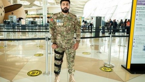 Ağır yaralanan qazimiz Türkiyəyə göndərildi