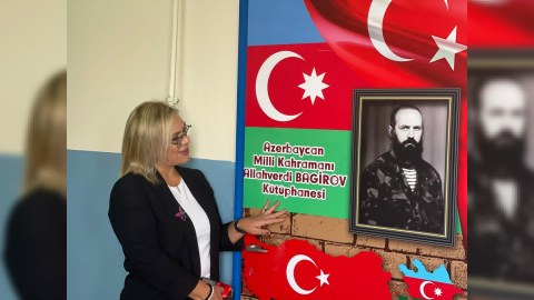 Türkiyədə Allahverdi Bağırovun adına kitabxana açıldı - FOTOLAR