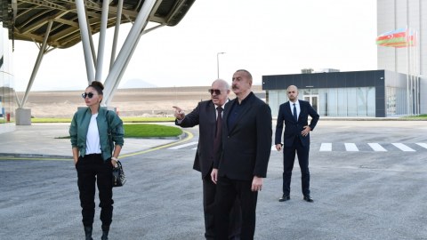 İlham Əliyev birinci xanımla Zəngilanda - FOTO