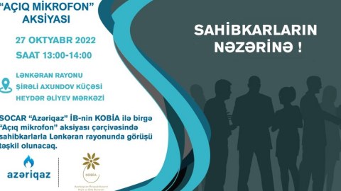 “Azəriqaz” lənkəranlı sahibkarlarla görüşəcək
