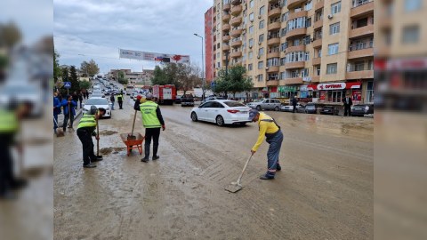 Qəza olan ərazidə son durum - FOTO