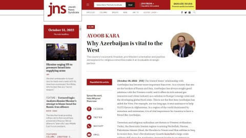 Sabiq nazir Azərbaycanın Qərb üçün əhəmiyyətindən YAZDI