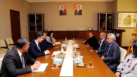Naftalanda şəhid ailələrilə görüş keçirilib - FOTOLAR