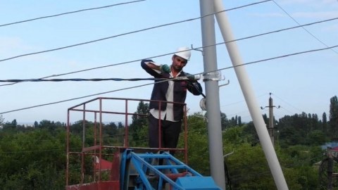 Şəkinin iki kəndinin elektrik şəbəkəsi yeniləndi - VİDEO