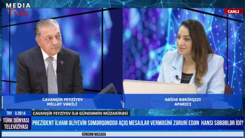 Cavanşir Feyziyev ilə gündəm müzakirəsi - VİDEO