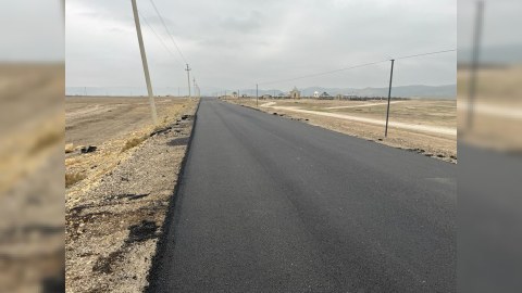 Hacıqabulda yol tikintisi sürətlə davam edir - FOTOLAR