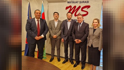Avropa Şurasının nümayəndələri Mətbuat Şurasında - FOTOLAR