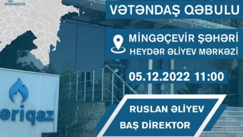 “Azəriqaz” rəhbəri sakinlərlə görüşəcək