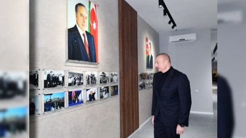 İlham Əliyev Şəki icra hakimiyyətində - FOTOLAR