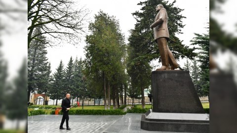 İlham Əliyev Oğuza səfər edib