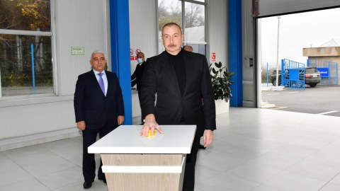 Prezident Oğuzda açılış etdi - FOTO