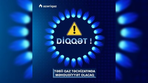 Bu rayonlarda 3 gün qaz olmayacaq