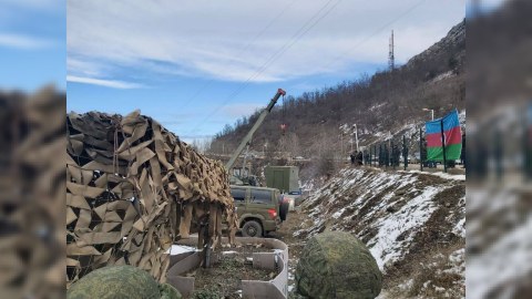 Sülhməramlılar Laçın yolunda kazarmalar quraşdırır